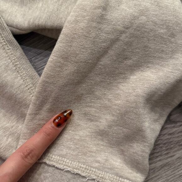 Polo Jeans Ralph Lauren 1967 Zip Hoodie Sweatshirt Beige L Y2K Graphic Retro - Picture 5 of 9